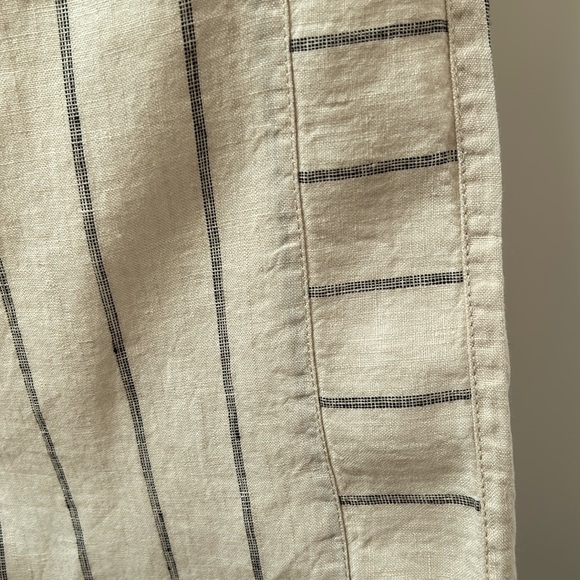 Anthropologie linen tie flat front w/elastic back 4 pockets - Picture 5 of 6